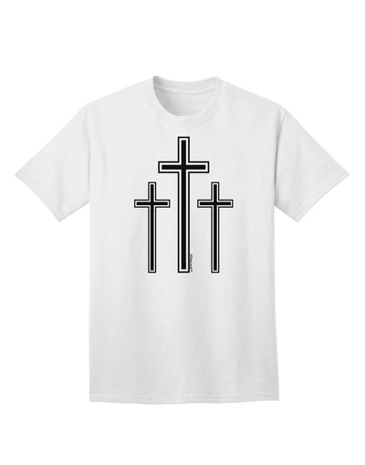 Elevate Your Easter Style with the Three Cross Design Adult T-Shirt by TooLoud-Mens T-shirts-TooLoud-White-Small-Davson Sales