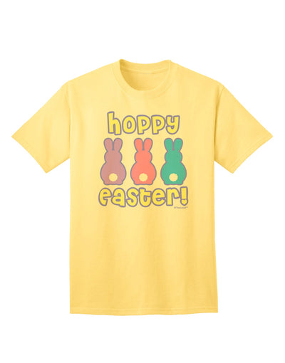 Elevate Your Easter Style with the Three Easter Bunnies - Hoppy Easter Adult T-Shirt from TooLoud-Mens T-shirts-TooLoud-Yellow-Small-Davson Sales