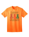 Elevate Your Easter Style with the Three Easter Bunnies - Hoppy Easter Adult T-Shirt from TooLoud-Mens T-shirts-TooLoud-Neon-Orange-Small-Davson Sales