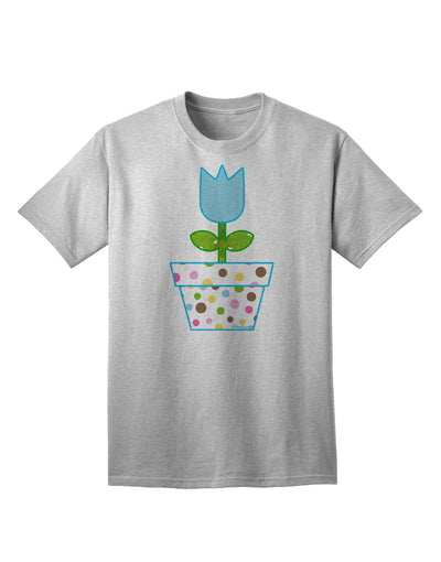 Elevate Your Style with the Easter Tulip Design - Blue Adult T-Shirt from TooLoud-Mens T-shirts-TooLoud-AshGray-Small-Davson Sales