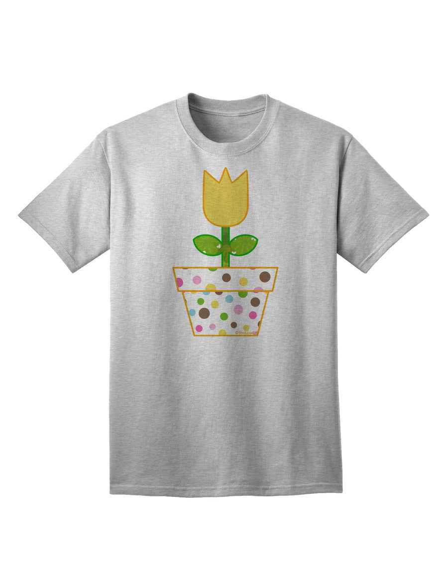 Elevate Your Style with the Easter Tulip Design - Yellow Adult T-Shirt from TooLoud-Mens T-shirts-TooLoud-White-Small-Davson Sales