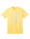 Elevate Your Style with the Elegant Glitter White Adult T-Shirt featuring a Simple Cross Design by TooLoud-Mens T-shirts-TooLoud-Yellow-Small-Davson Sales