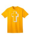 Elevate Your Style with the Elegant Glitter White Adult T-Shirt featuring a Simple Cross Design by TooLoud-Mens T-shirts-TooLoud-Gold-Small-Davson Sales