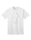 Elevate Your Style with the Elegant Glitter White Adult T-Shirt featuring a Simple Cross Design by TooLoud-Mens T-shirts-TooLoud-White-Small-Davson Sales