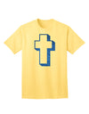 Elevate Your Style with the Exquisite Blue Adult T-Shirt featuring a Simple Cross Design and Glitter Accents by TooLoud-Mens T-shirts-TooLoud-Yellow-Small-Davson Sales