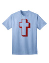 Elevate Your Style with the Exquisite Red Adult T-Shirt featuring a Simple Cross Design and Glitter Accents by TooLoud-Mens T-shirts-TooLoud-Light-Blue-Small-Davson Sales