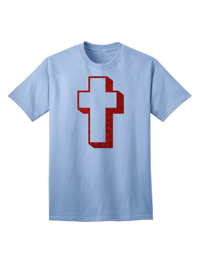 Elevate Your Style with the Exquisite Red Adult T-Shirt featuring a Simple Cross Design and Glitter Accents by TooLoud-Mens T-shirts-TooLoud-Light-Blue-Small-Davson Sales