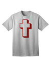 Elevate Your Style with the Exquisite Red Adult T-Shirt featuring a Simple Cross Design and Glitter Accents by TooLoud-Mens T-shirts-TooLoud-AshGray-Small-Davson Sales