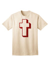 Elevate Your Style with the Exquisite Red Adult T-Shirt featuring a Simple Cross Design and Glitter Accents by TooLoud-Mens T-shirts-TooLoud-Natural-Small-Davson Sales