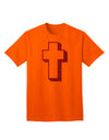 Elevate Your Style with the Exquisite Red Adult T-Shirt featuring a Simple Cross Design and Glitter Accents by TooLoud-Mens T-shirts-TooLoud-Orange-Small-Davson Sales