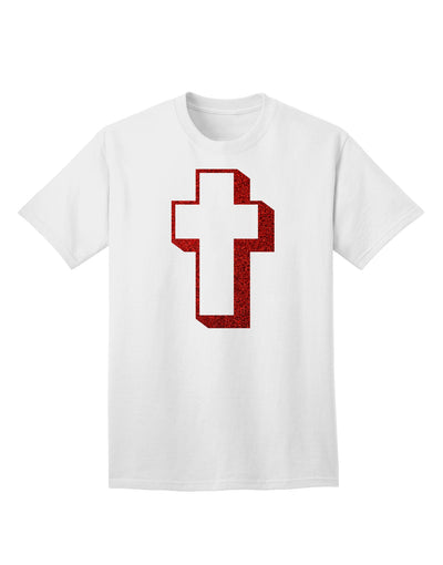 Elevate Your Style with the Exquisite Red Adult T-Shirt featuring a Simple Cross Design and Glitter Accents by TooLoud-Mens T-shirts-TooLoud-White-Small-Davson Sales