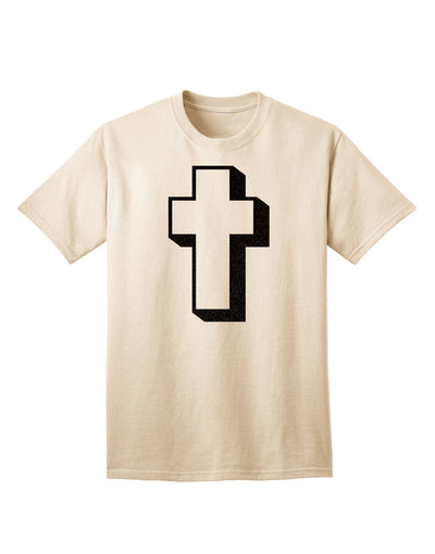 Elevate Your Style with the Exquisite Simple Cross Design Glitter - Black Adult T-Shirt from TooLoud-Mens T-shirts-TooLoud-Natural-Small-Davson Sales