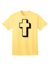 Elevate Your Style with the Exquisite Simple Cross Design Glitter - Black Adult T-Shirt from TooLoud-Mens T-shirts-TooLoud-Yellow-Small-Davson Sales