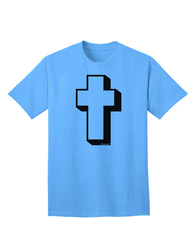 Elevate Your Style with the Sophisticated Cross Design Black Adult T-Shirt by TooLoud-Mens T-shirts-TooLoud-Aquatic-Blue-Small-Davson Sales