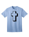 Elevate Your Style with the Sophisticated Cross Design Black Adult T-Shirt by TooLoud-Mens T-shirts-TooLoud-Light-Blue-Small-Davson Sales