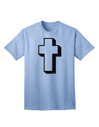 Elevate Your Style with the Sophisticated Cross Design Black Adult T-Shirt by TooLoud-Mens T-shirts-TooLoud-Light-Blue-Small-Davson Sales