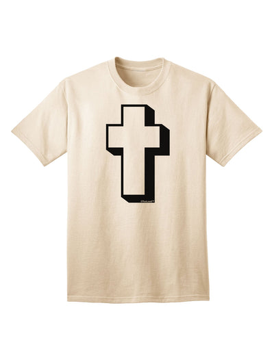 Elevate Your Style with the Sophisticated Cross Design Black Adult T-Shirt by TooLoud-Mens T-shirts-TooLoud-Natural-Small-Davson Sales