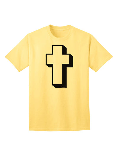 Elevate Your Style with the Sophisticated Cross Design Black Adult T-Shirt by TooLoud-Mens T-shirts-TooLoud-Yellow-Small-Davson Sales