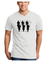 Eleven Pipers Piping Adult V-Neck T-shirt-Mens V-Neck T-Shirt-TooLoud-White-Small-Davson Sales