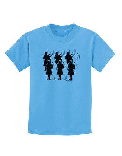 Eleven Pipers Piping Childrens T-Shirt-Childrens T-Shirt-TooLoud-Aquatic-Blue-X-Small-Davson Sales