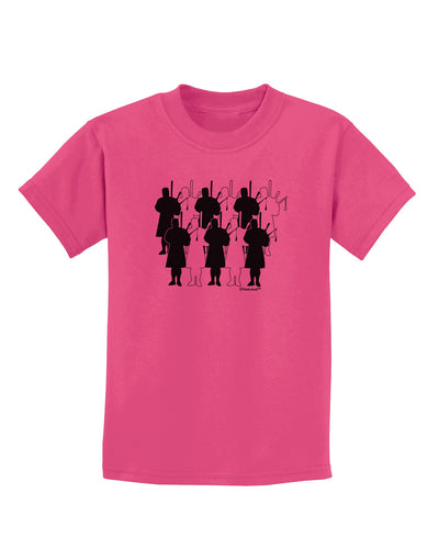 Eleven Pipers Piping Childrens T-Shirt-Childrens T-Shirt-TooLoud-Sangria-X-Small-Davson Sales