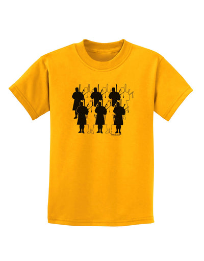 Eleven Pipers Piping Childrens T-Shirt-Childrens T-Shirt-TooLoud-Gold-X-Small-Davson Sales