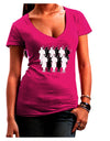 Eleven Pipers Piping Juniors V-Neck Dark T-Shirt-Womens V-Neck T-Shirts-TooLoud-Hot-Pink-Juniors Fitted Small-Davson Sales