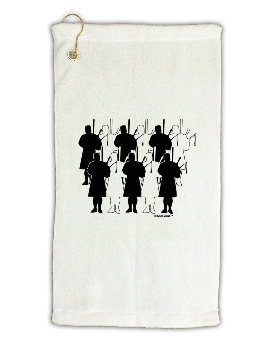 Eleven Pipers Piping Micro Terry Gromet Golf Towel 11&#x22;x19-Golf Towel-TooLoud-White-Davson Sales