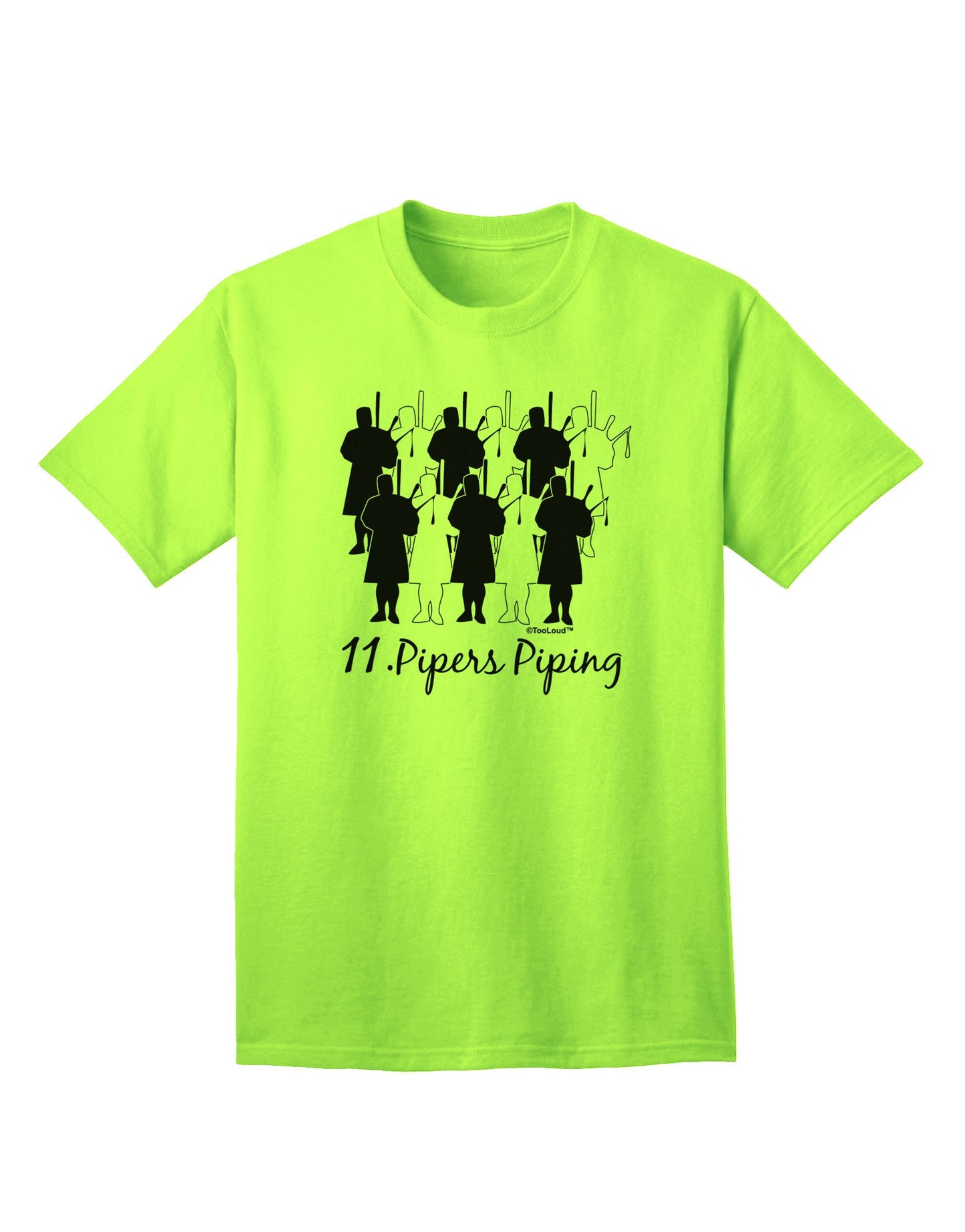Eleven Pipers Piping - Premium Adult T-Shirt Collection-Mens T-shirts-TooLoud-Neon-Green-Small-Davson Sales