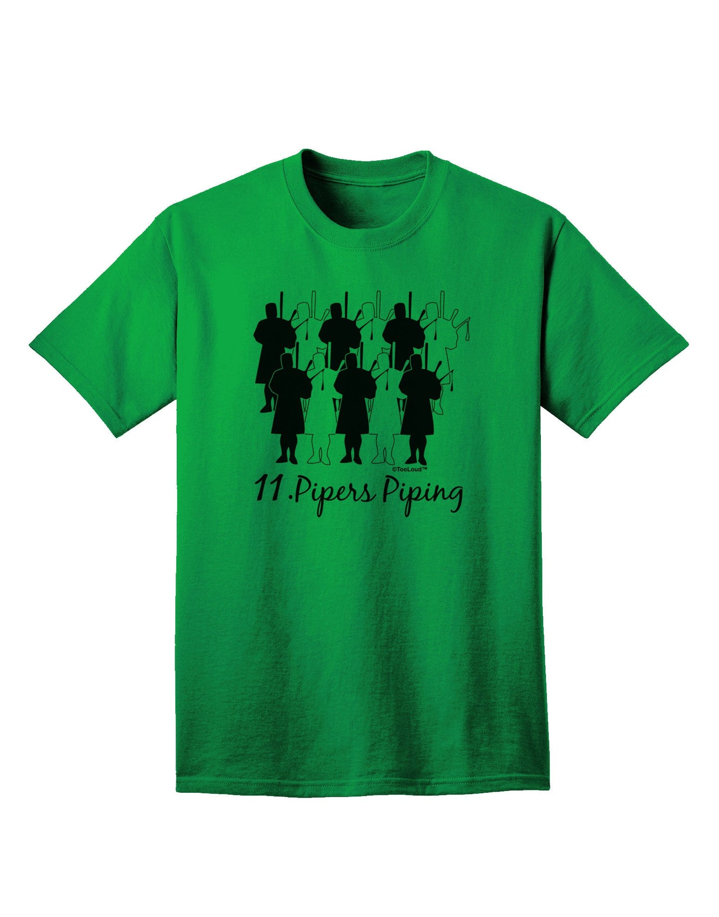 Eleven Pipers Piping - Premium Adult T-Shirt Collection-Mens T-shirts-TooLoud-Kelly-Green-Small-Davson Sales