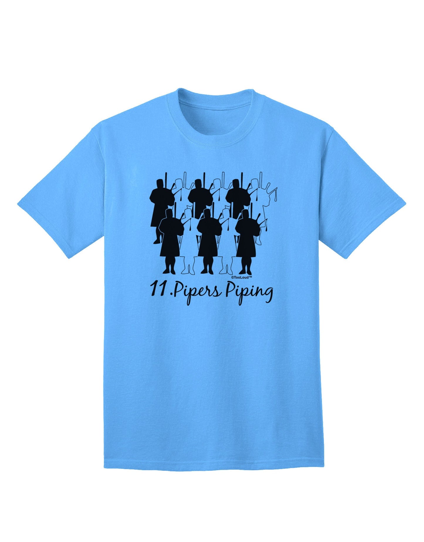 Eleven Pipers Piping - Premium Adult T-Shirt Collection-Mens T-shirts-TooLoud-Aquatic-Blue-Small-Davson Sales