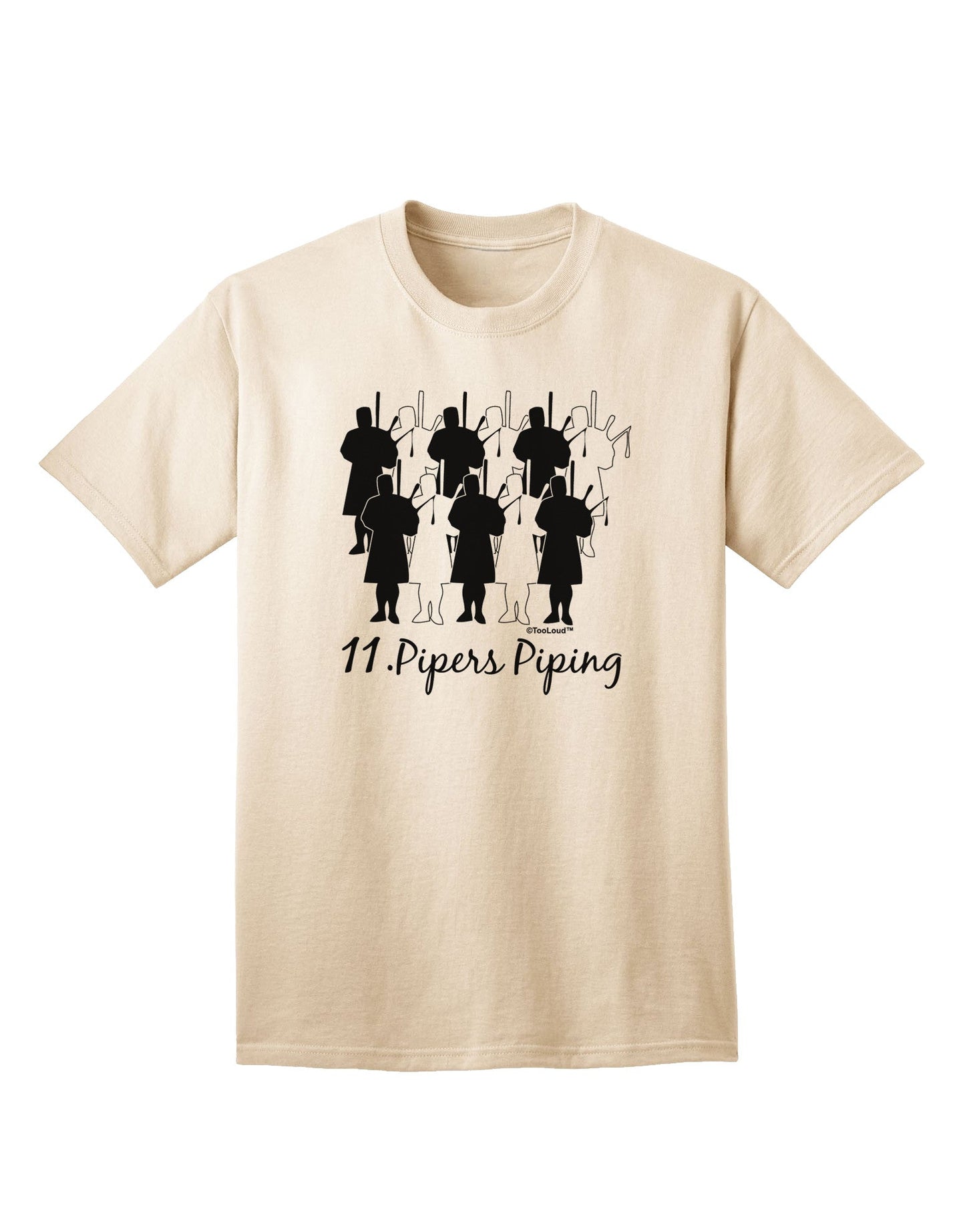 Eleven Pipers Piping - Premium Adult T-Shirt Collection-Mens T-shirts-TooLoud-Natural-Small-Davson Sales