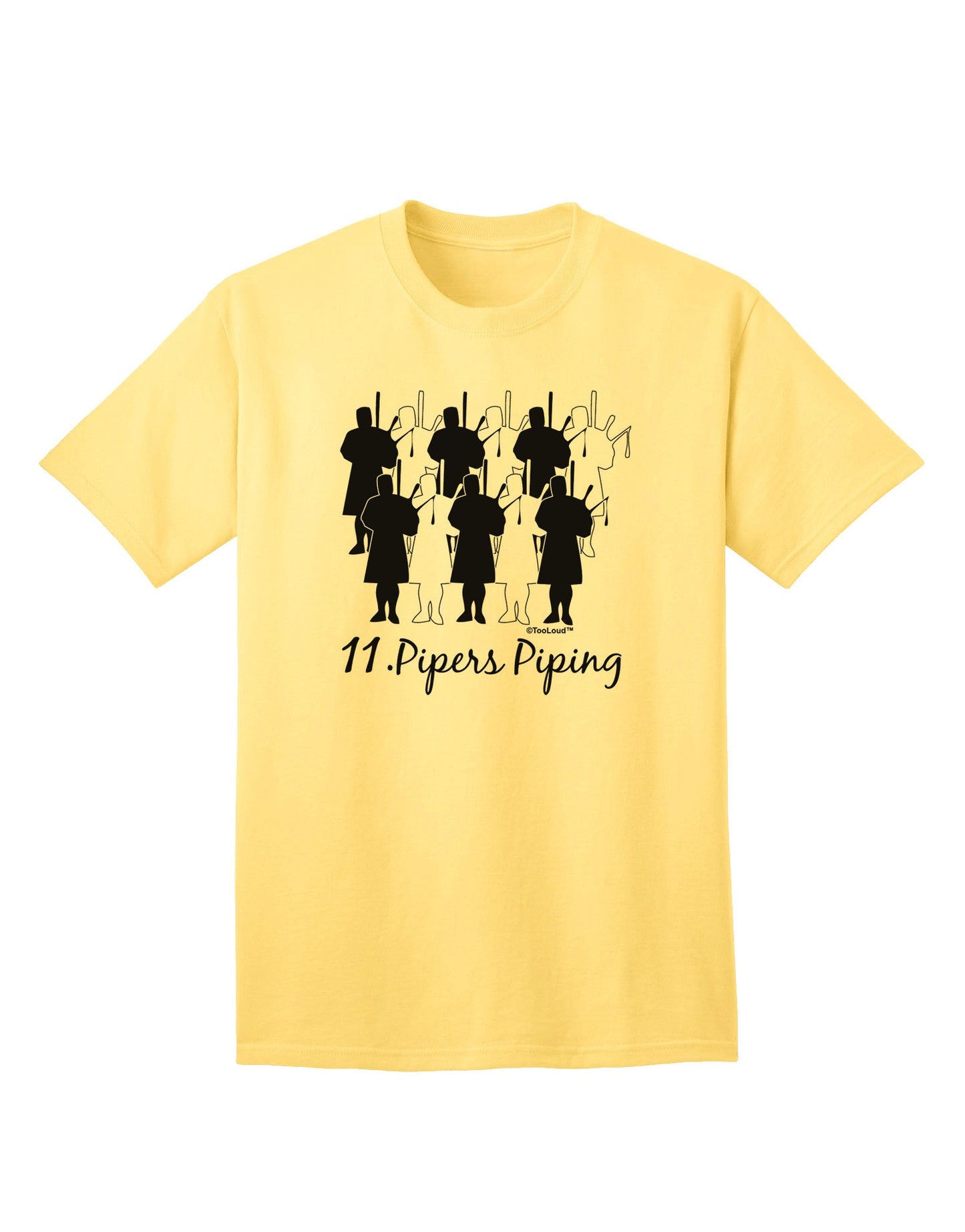 Eleven Pipers Piping - Premium Adult T-Shirt Collection-Mens T-shirts-TooLoud-Yellow-Small-Davson Sales