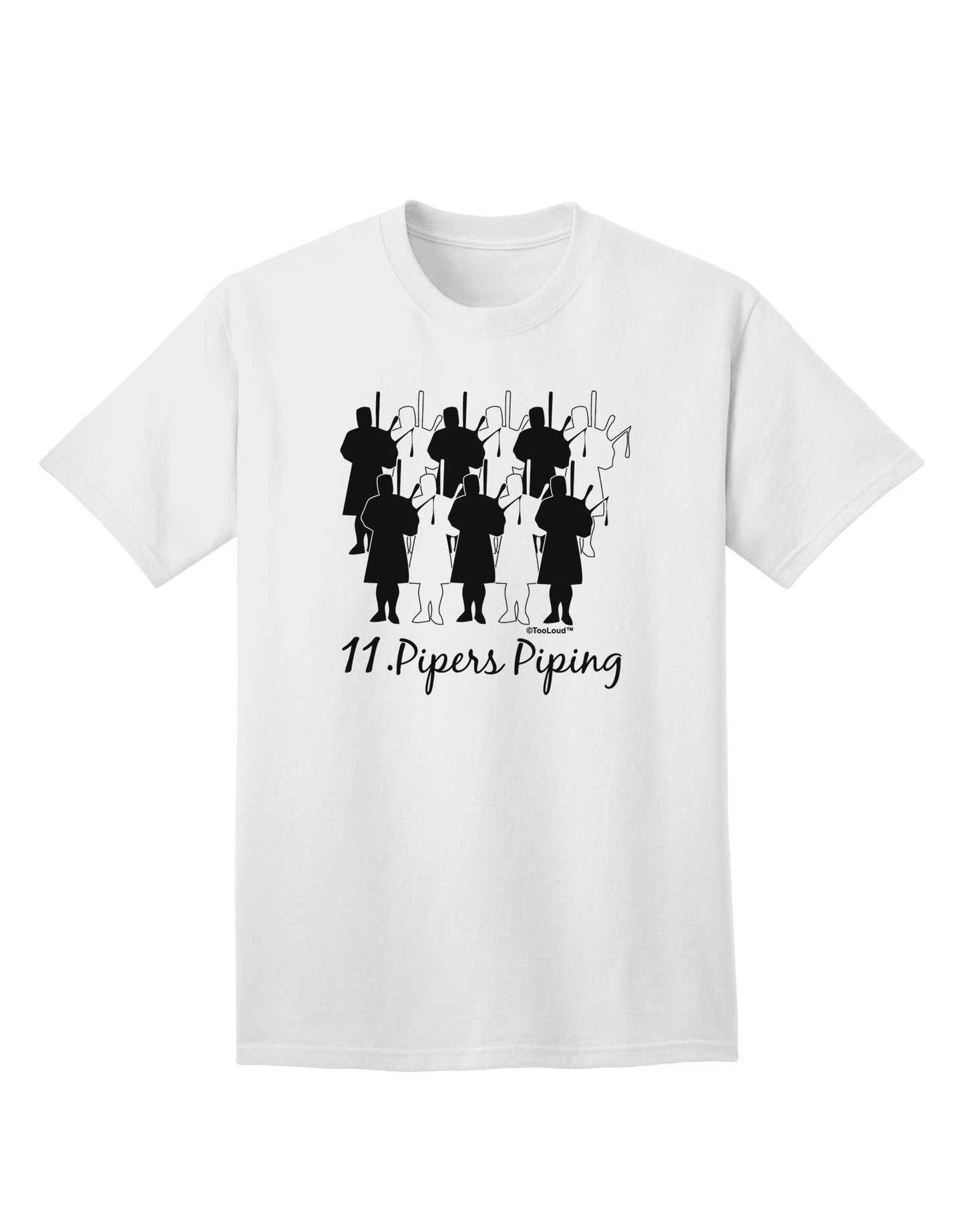 Eleven Pipers Piping - Premium Adult T-Shirt Collection-Mens T-shirts-TooLoud-White-Small-Davson Sales