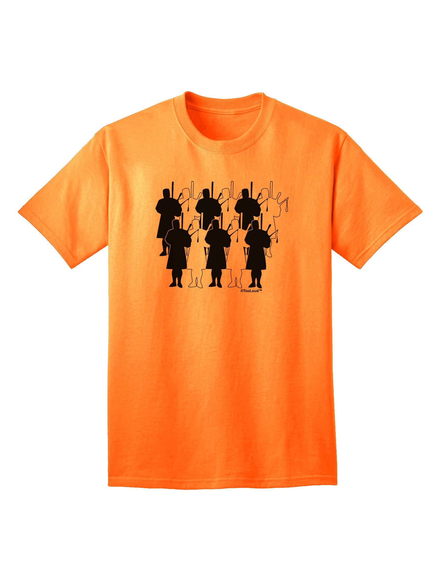 Eleven Pipers Piping Premium Adult T-Shirt - Ecommerce Exclusive Collection-Mens T-shirts-TooLoud-Neon-Orange-Small-Davson Sales