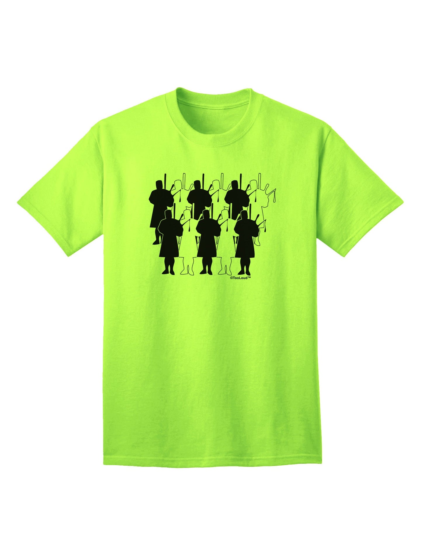Eleven Pipers Piping Premium Adult T-Shirt - Ecommerce Exclusive Collection-Mens T-shirts-TooLoud-Neon-Green-Small-Davson Sales