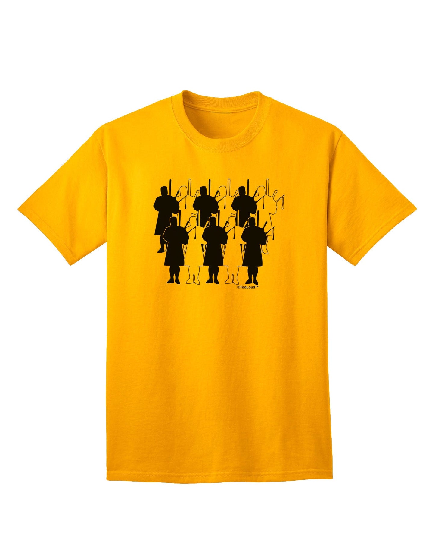 Eleven Pipers Piping Premium Adult T-Shirt - Ecommerce Exclusive Collection-Mens T-shirts-TooLoud-Gold-Small-Davson Sales