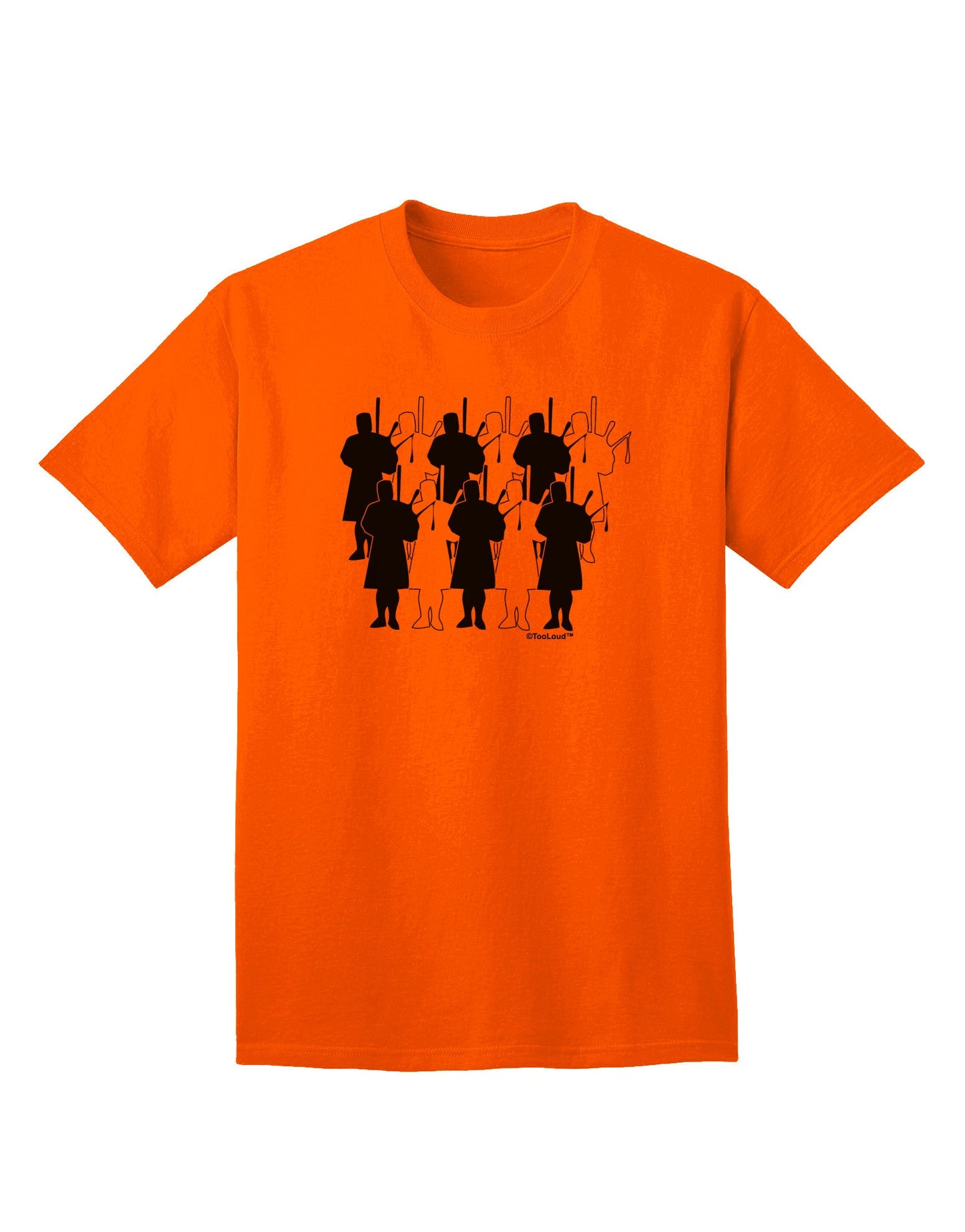 Eleven Pipers Piping Premium Adult T-Shirt - Ecommerce Exclusive Collection-Mens T-shirts-TooLoud-Orange-Small-Davson Sales