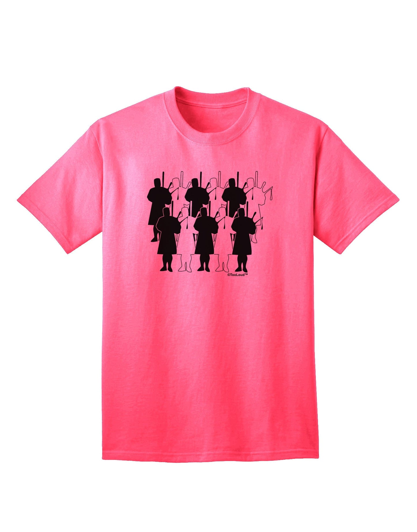 Eleven Pipers Piping Premium Adult T-Shirt - Ecommerce Exclusive Collection-Mens T-shirts-TooLoud-Neon-Pink-Small-Davson Sales