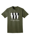 Eleven Pipers Piping Text Adult Dark T-Shirt-Mens T-Shirt-TooLoud-Military-Green-Small-Davson Sales