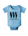 Eleven Pipers Piping Text Baby Romper Bodysuit-Baby Romper-TooLoud-LightBlue-06-Months-Davson Sales