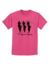 Eleven Pipers Piping Text Childrens T-Shirt-Childrens T-Shirt-TooLoud-Sangria-X-Small-Davson Sales