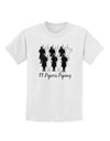 Eleven Pipers Piping Text Childrens T-Shirt-Childrens T-Shirt-TooLoud-White-X-Small-Davson Sales