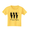 Eleven Pipers Piping Text Toddler T-Shirt-Toddler T-Shirt-TooLoud-Yellow-2T-Davson Sales