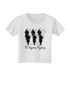 Eleven Pipers Piping Text Toddler T-Shirt-Toddler T-Shirt-TooLoud-White-2T-Davson Sales