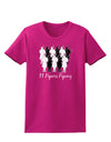 Eleven Pipers Piping Text Womens Dark T-Shirt-TooLoud-Hot-Pink-Small-Davson Sales