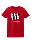 Eleven Pipers Piping Text Womens Dark T-Shirt-TooLoud-Red-X-Small-Davson Sales