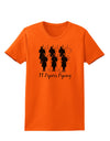 Eleven Pipers Piping Text Womens T-Shirt-Womens T-Shirt-TooLoud-Orange-X-Small-Davson Sales