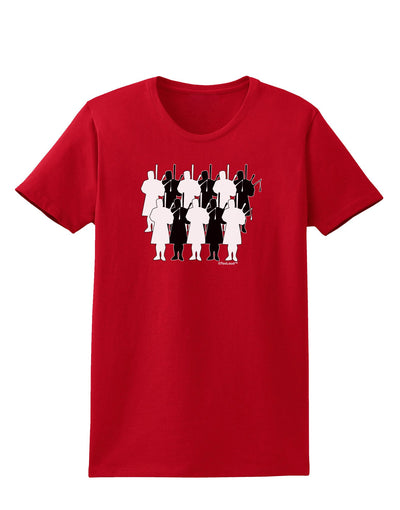 Eleven Pipers Piping Womens Dark T-Shirt-TooLoud-Red-X-Small-Davson Sales