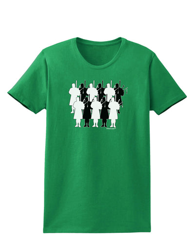 Eleven Pipers Piping Womens Dark T-Shirt-TooLoud-Kelly-Green-X-Small-Davson Sales